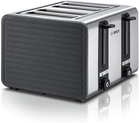 Bosch tat7s45 toaster 4 slice(s) 1800 w black, stainless steel co